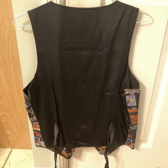Nicole Miller Mercedes Benz 100% Silk Vest Car Rare 1995 Large L Excellent - Picture 8 of 8